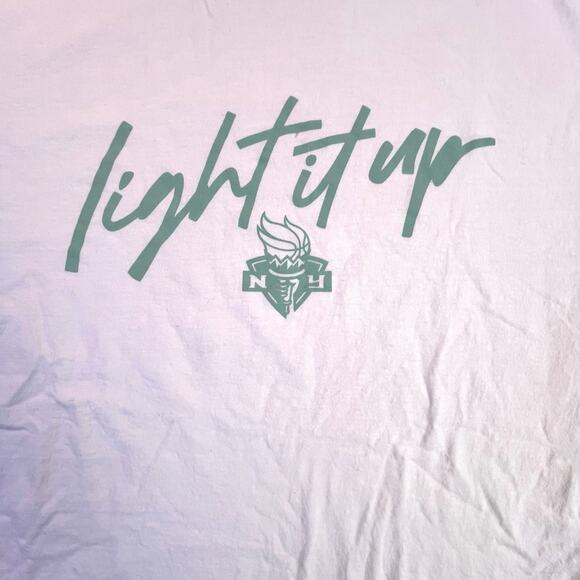 NY Liberty Fan Pack Brooklyn Dribble Ball & Light It Up Tee WNBA Bundle - Picture 5 of 11